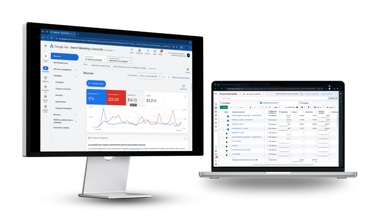 Servicio de anuncios digitales - Facebook Ads y Google Ads